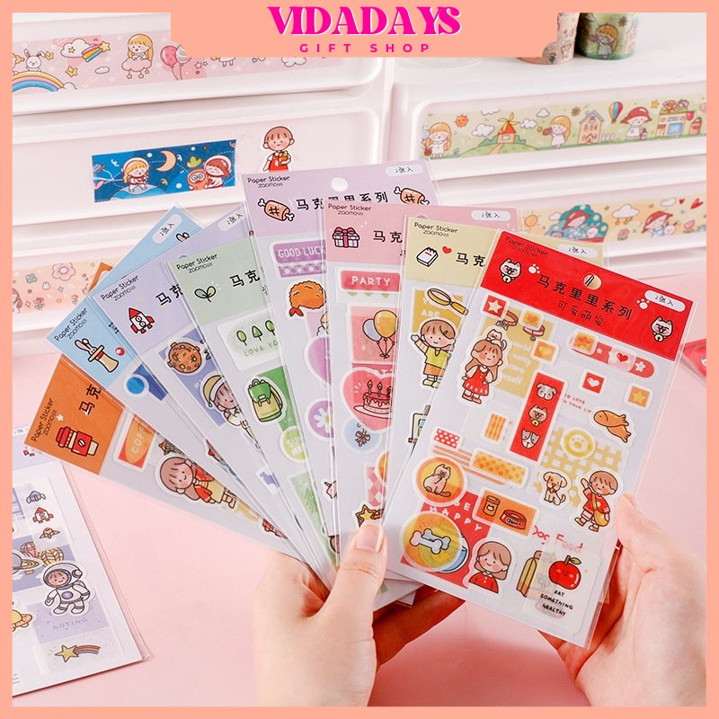 

VIDADAYS [2 Sticker] Cute Deco Stiker / Dekorasi / Tempelan Lucu / Journal