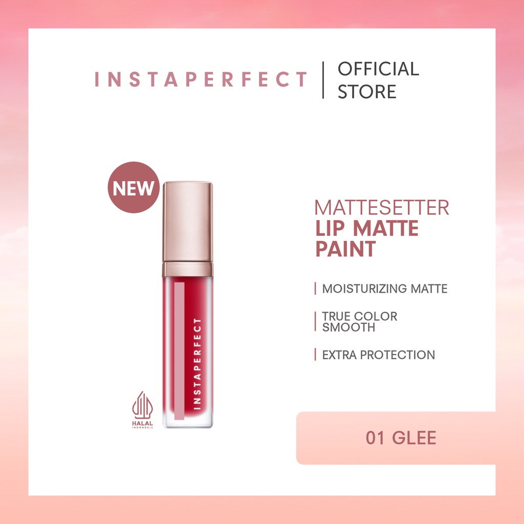 [NEW] Wardah Instaperfect Mattesetter Lip Matte Paint 5.5 g - Moist Lip Cream (Matte Melembabkan, Tekstur Velvety/Halus, No Cracking)