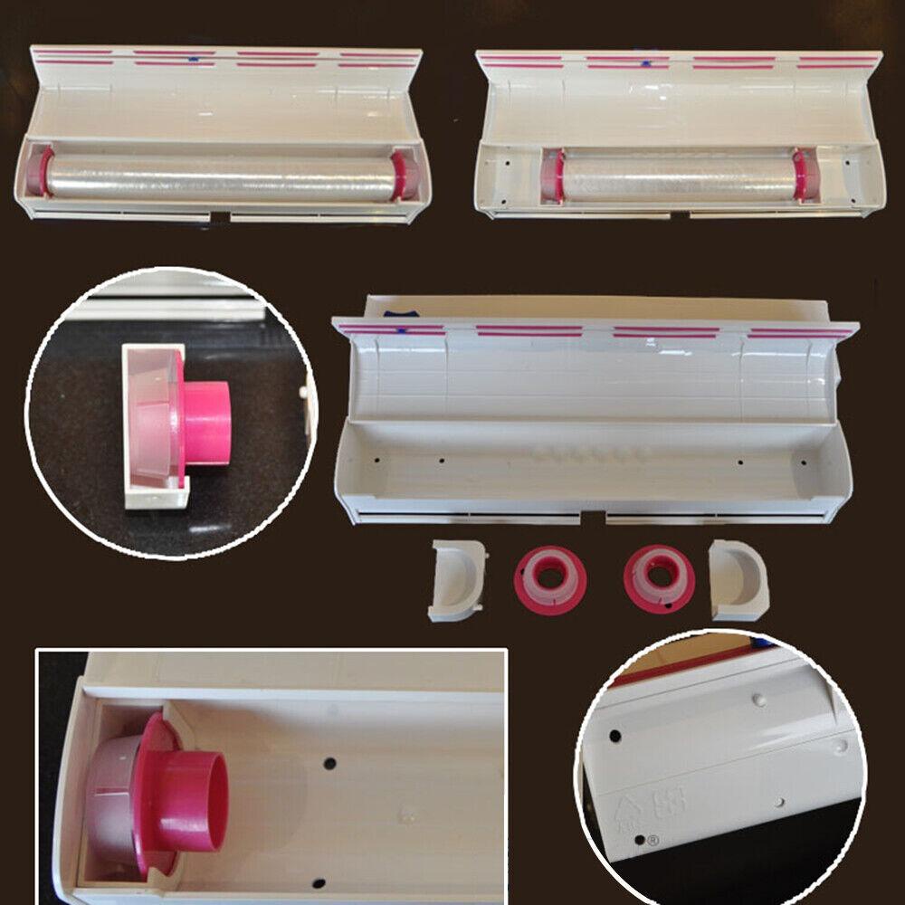 Solighter Cling Film Dispenser Alat Kotak Penyimpanan Dapur Baking Paper Cutter Pemotong Timah Foil