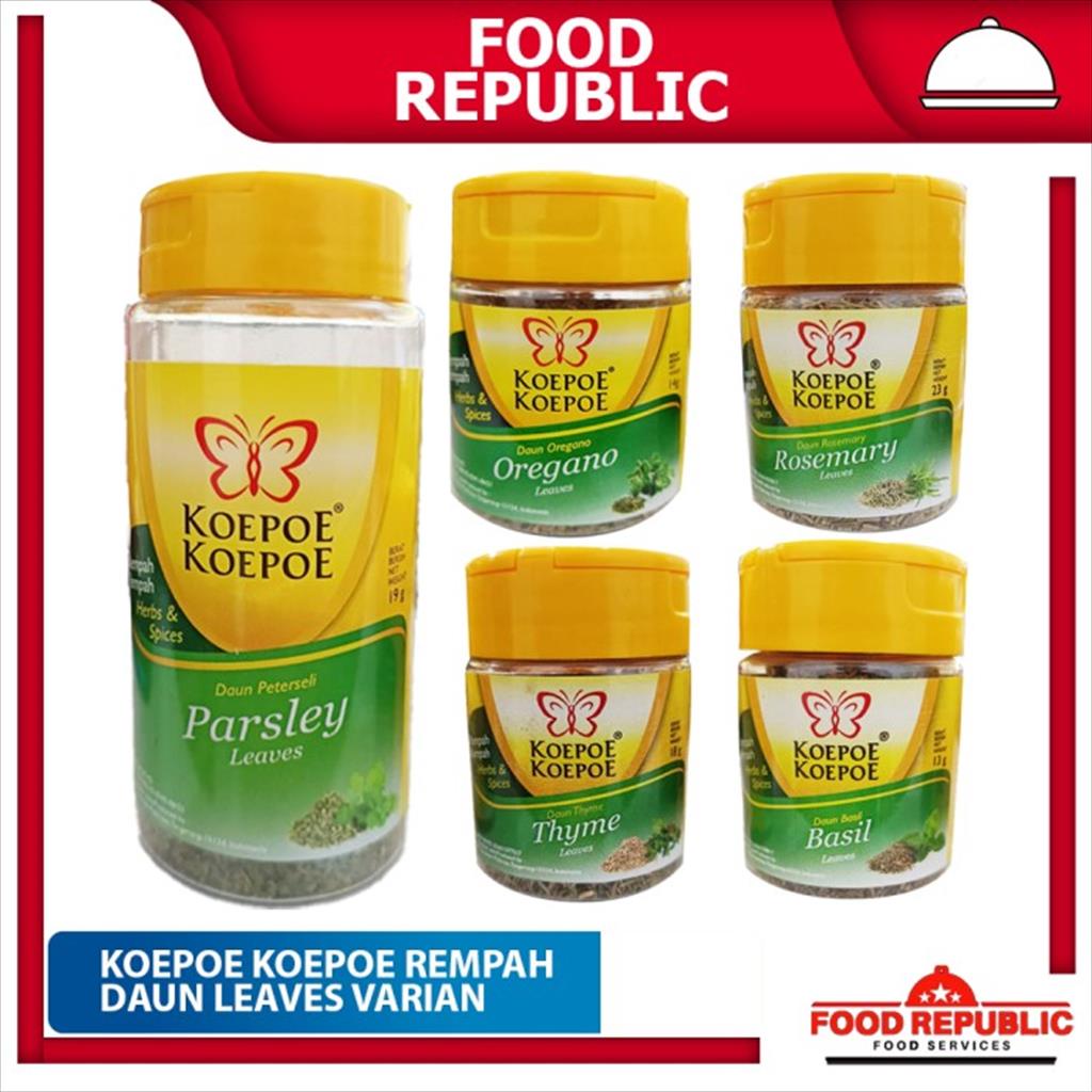 Koepoe Koepoe Rempah Daun Oregano Basil Thyme Rosemary Leaves Herbs &amp; Spices Halal