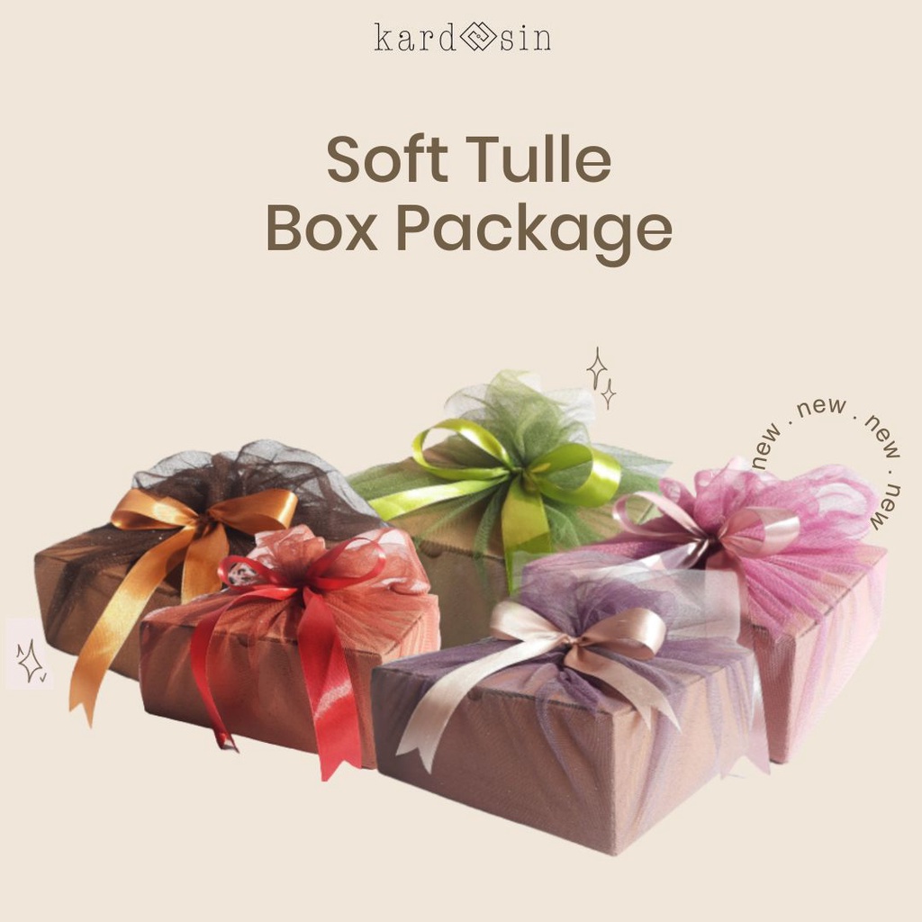 

Promo Ramadhan SOFT TULLE BOX PACKAGE HAMPERS TILE TILLE KAIN GLITTER SOUVENIR KADO BINGKISAN KEMASAN GIFT BOX