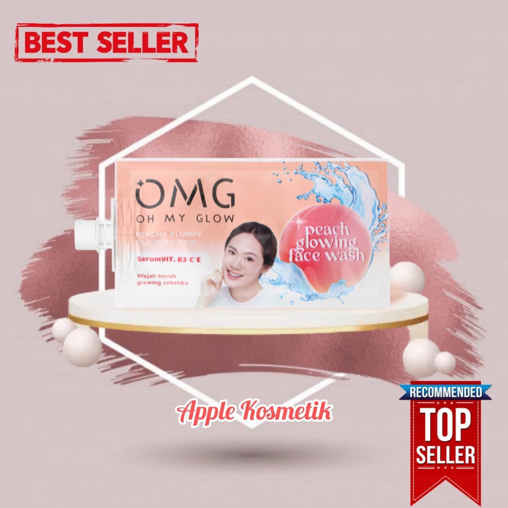 OMG Peach Glowing Face Wash 9gr - Apple_Kosmetik