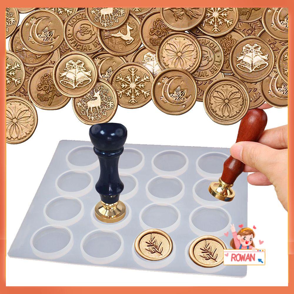 R-flower Wax Sealing Mat Dekorasi Rumah Handmade Resin Casting Amplop Scrapbooking Cetakan Silikon Untuk Wax Seal Stamp