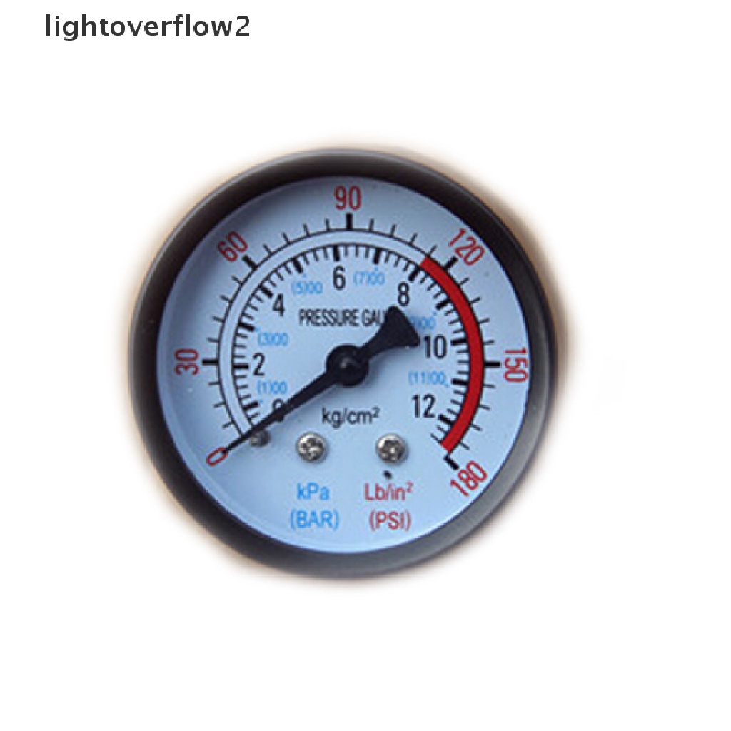 [lightoverflow2] 0-180psi Kompresor Angin Pneumatic Hydraulic Fluid Pressure Gauge 0-12Bar new [ID]