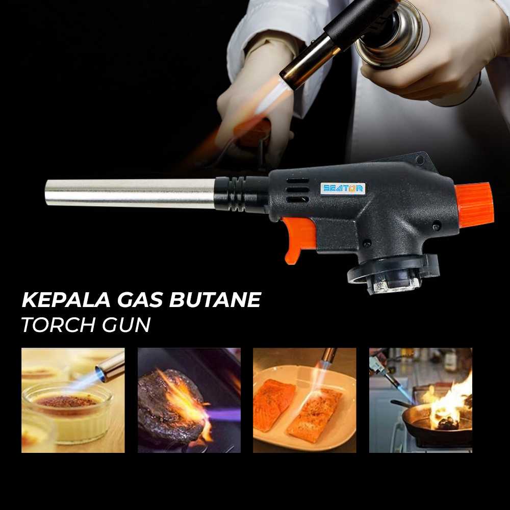 (BISA COD) FTIHSHP SEATOR Kepala Gas Butane Cyclone Flame Torch Jet Fire Gun - AG-930