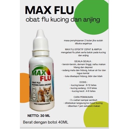 Max Flu Obat Flu Kucing &amp; Anjing 30ml