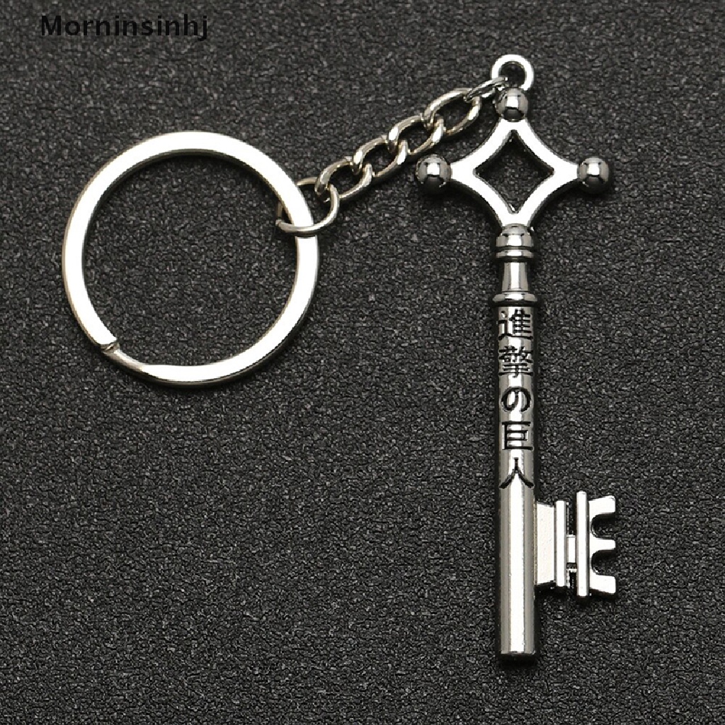 Mornin 1PC/Pair Anime Attack On Titan Gantungan Kunci Eren Key Shingeki No Kyojin Rantai Kalung Vintage Tali Rantai Liontin Kalung Perhiasan Anime Untuk Pria Cosplay id