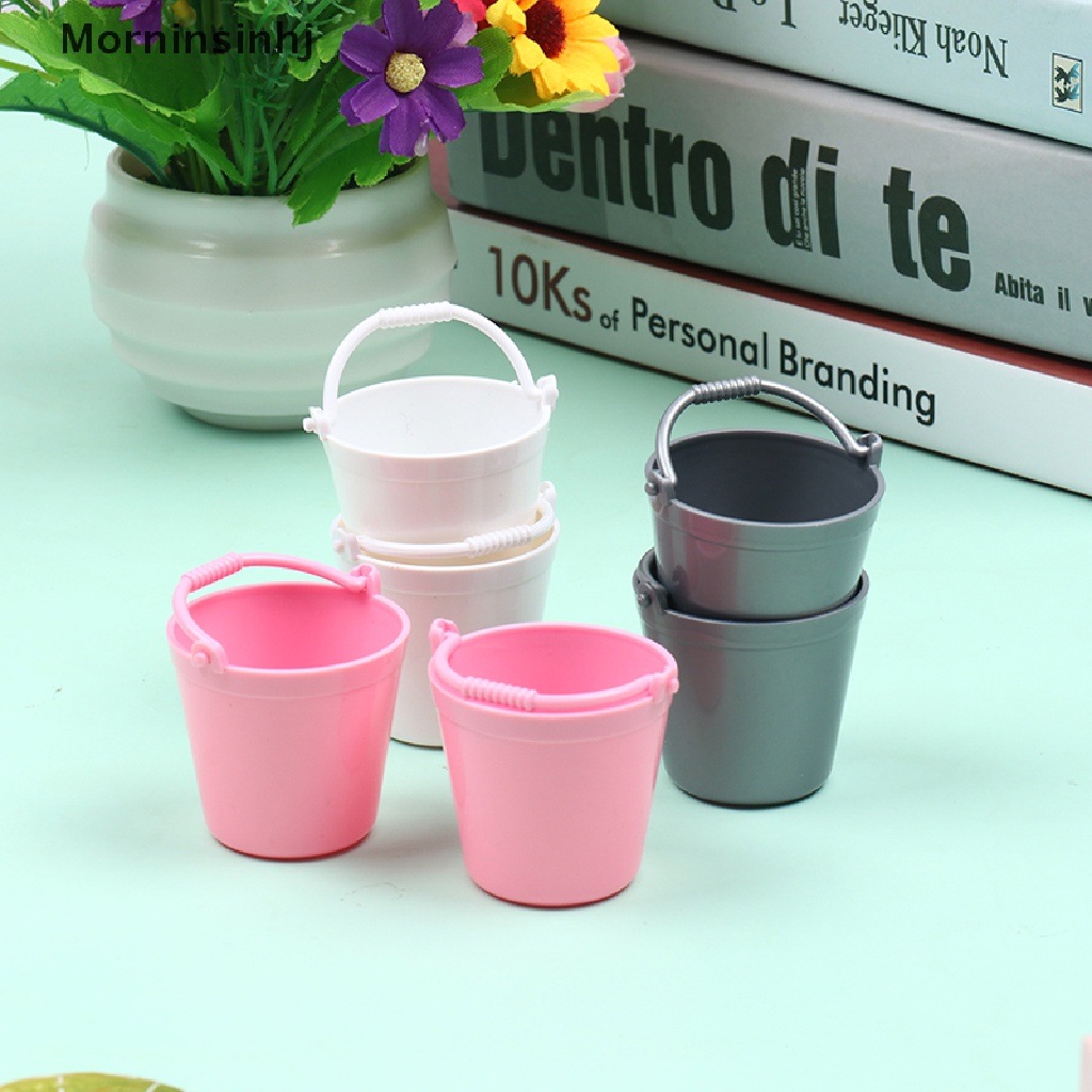 Mornin 2Pcs 1: 12 Bucket Lucu Mini Dekorasi Miniatur Mainan Aksesoris Kamar Dapur id