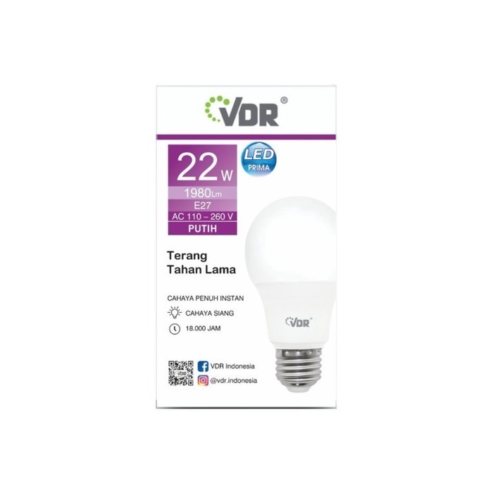 VDR Prima Lampu LED 22W Bohlam 22 Watt