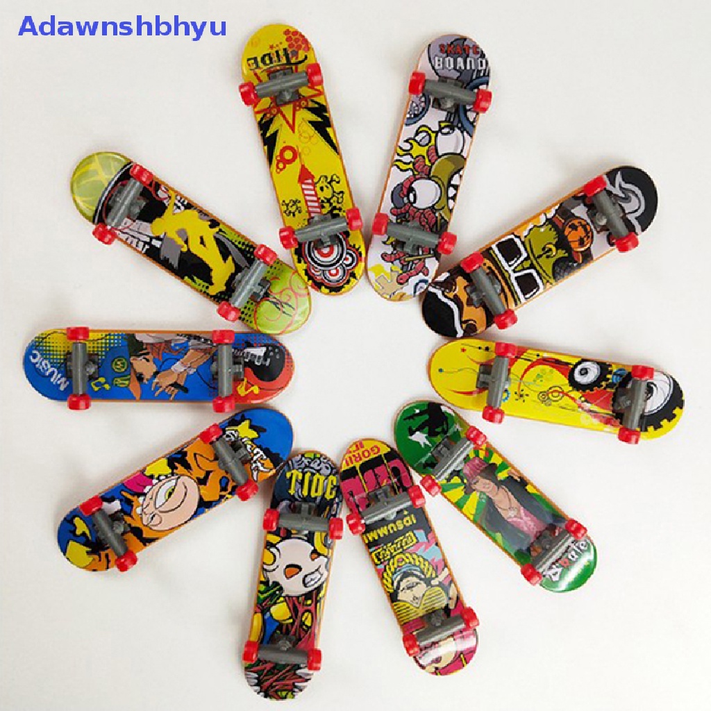 Adhyu Fingerboard Creative Fingertips Skateboard Mainan Skuter Skate Jari Plastik ID