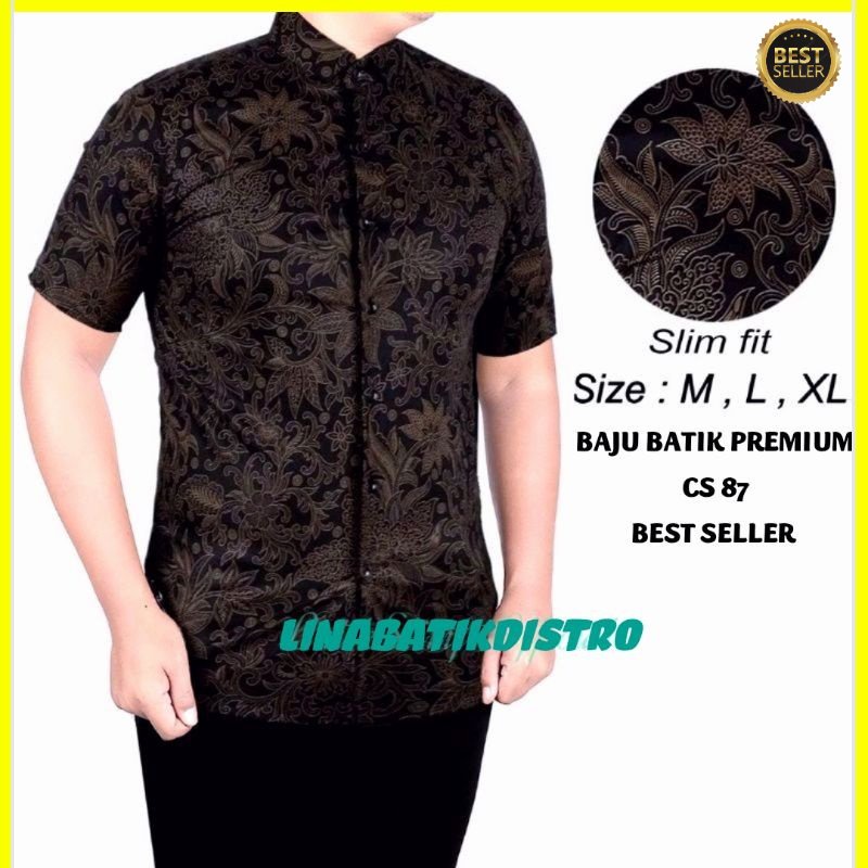 KEMEJA BATIK PRIA SLIM FIT ELEGAN BAJU BATIK PRIA SLIM FIT MEWAH CBS662 PREMIUM KEMEJA BLD JAKARTA