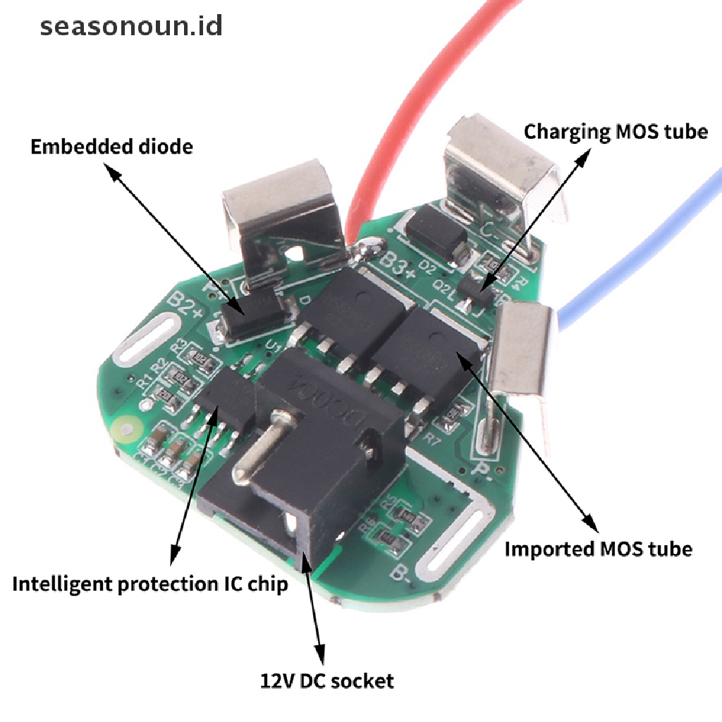 Seasonoun 3S Lithium Protection Board Equalizer Board Untuk Bor Listrik.