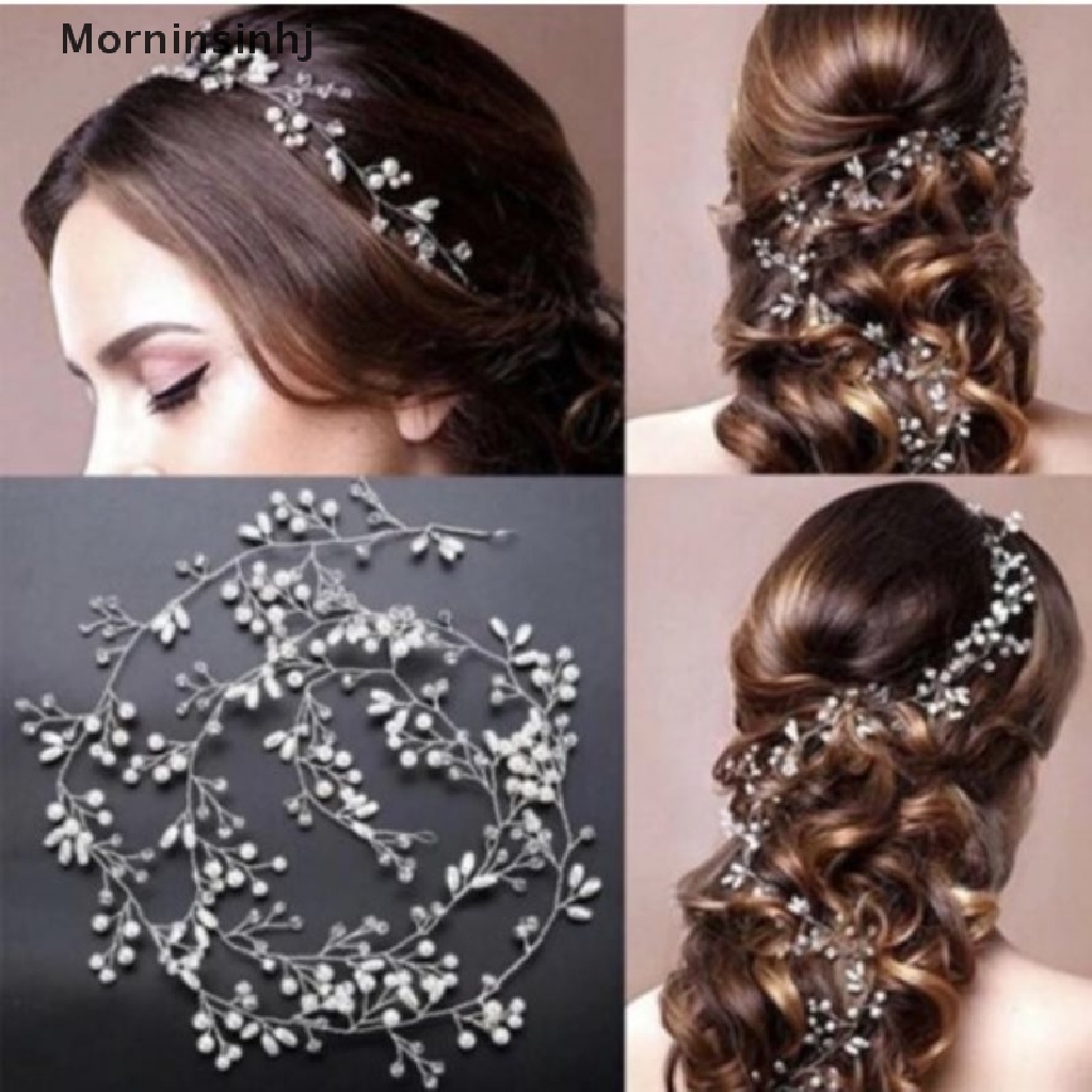 Mornin Mutiara Pernikahan Rambut Aksesoris Pengantin Headband Women Hair Jewelry id