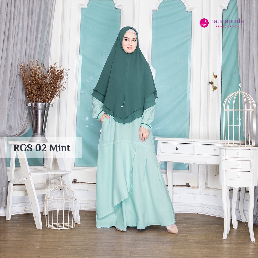 Rauna Gamis Set Jilbab / GS-02 Mint