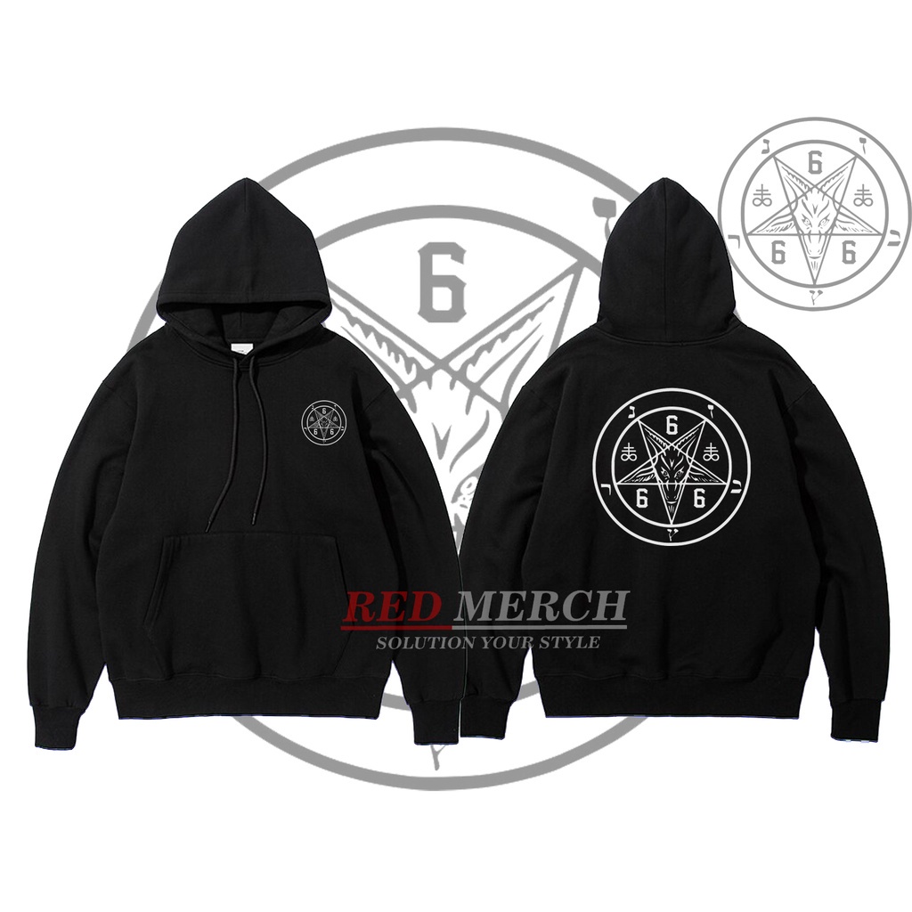 BISA COD. jaket sweater hoodie logo satanic 666 - PULLOVER HOODIE