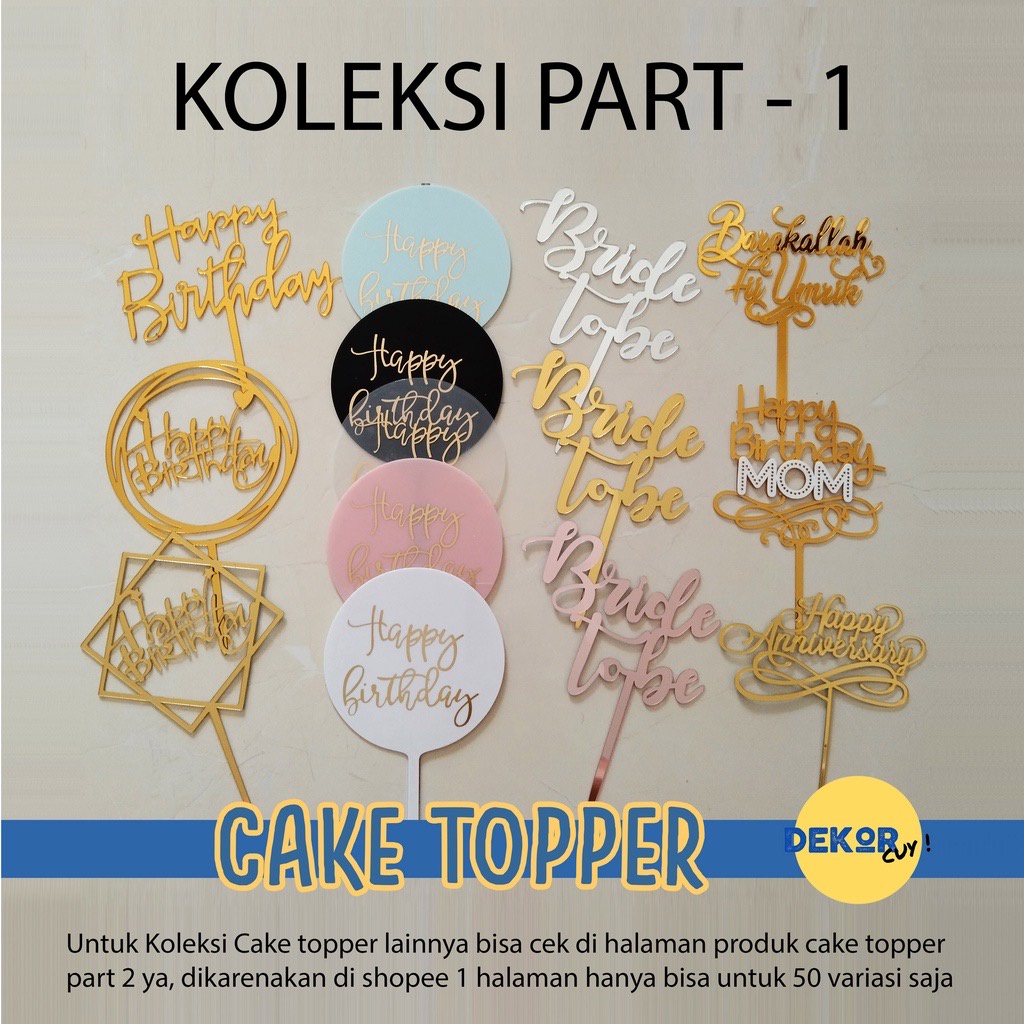 CAKE TOPPER Barakallah Fii Umrik cake topper happy birthday karakter custom palsu anak mini aestheti