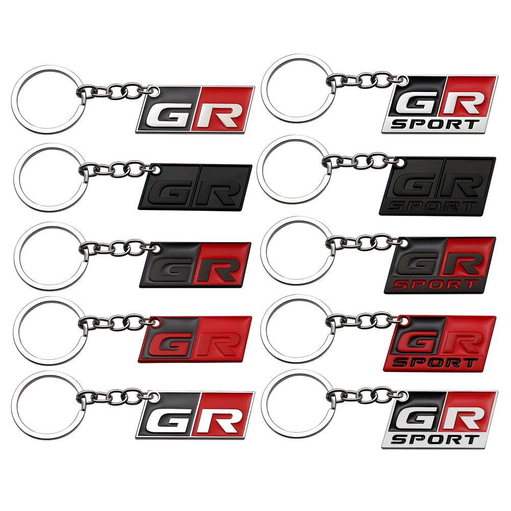 Toyota GR SPORT Mobil Gantungan Kunci Rantai Liontin 3D Tiga Dimensi Logam Aluminium Stiker Pribadi Kreatif Dekorasi Keychain