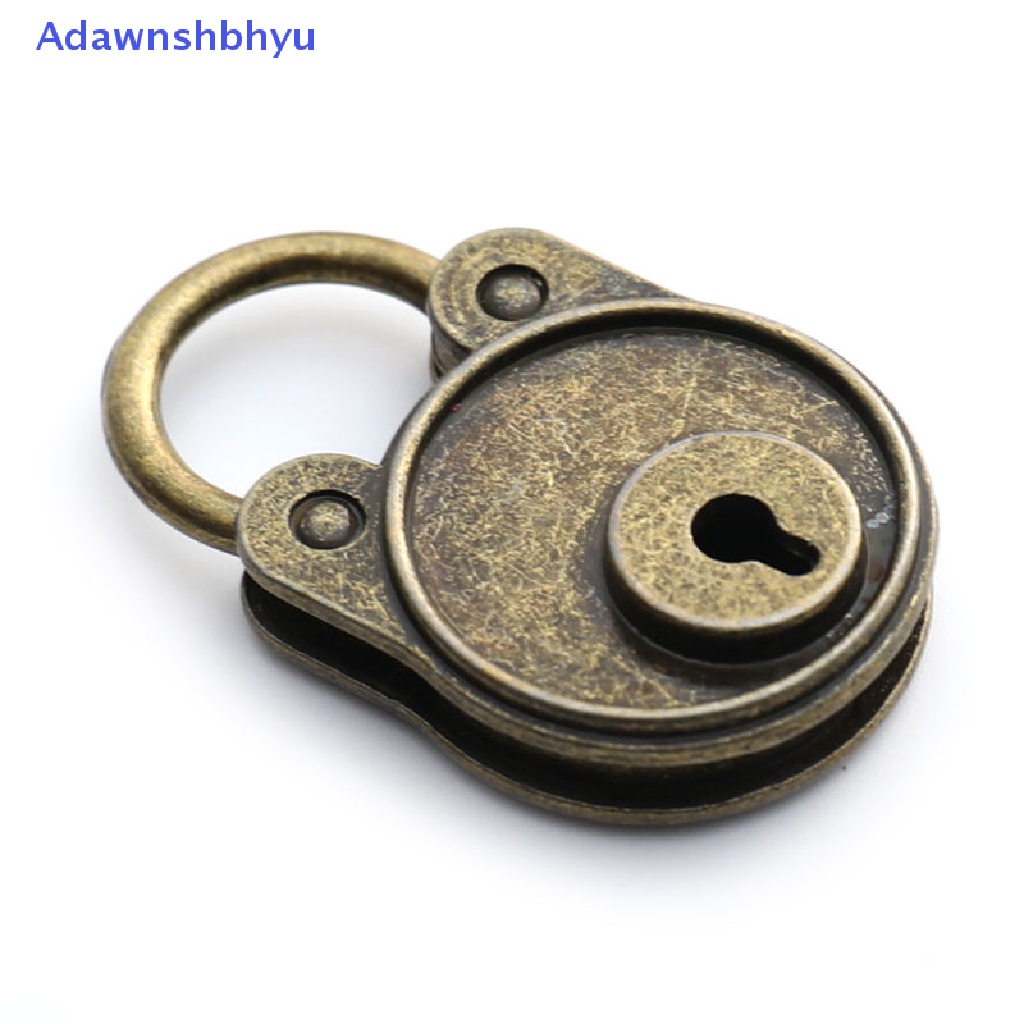 Adhyu Gembok Vintage Gaya Lama Kunci Notebook Koper Antik Bronze Plated Padlock ID