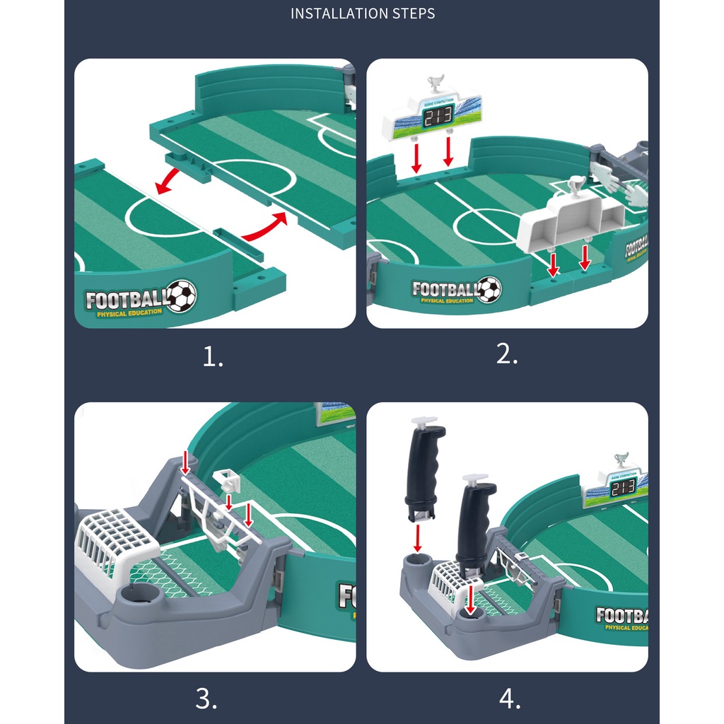 Meja Sepak Bola Mini Football Board Game Untuk Pesta Keluarga Tabletop Soccer Toys Kids Boys Outdoor Brain Game