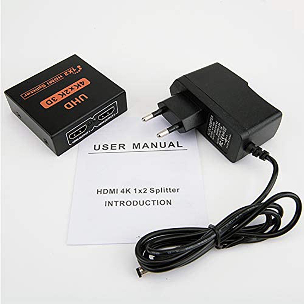 HDMI Splitter 2 Port Hub 1X2 HD Split 1 In 2 Out 3D 1080P