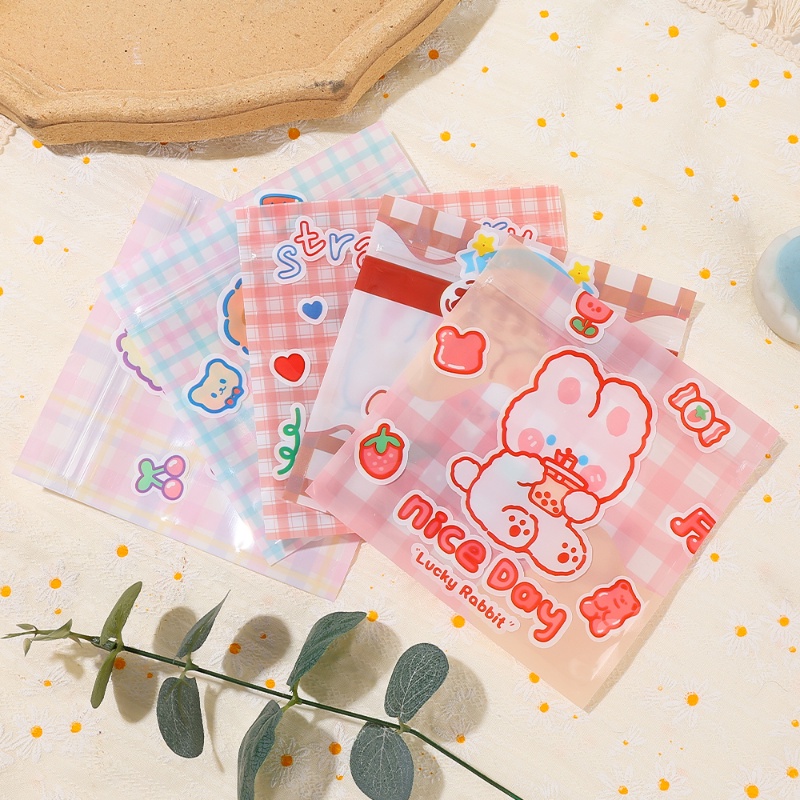 5 Pcs Lucu Beruang Kelinci Snack Ziplock Bag Biskuit Permen Kecil Kemasan Kantong Pesta Pernikahan Buatan Tangan Pembungkus Kado Persediaan