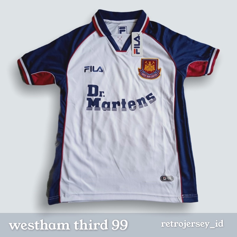 Jersey westham 99 Dr martens away jersey retro custom