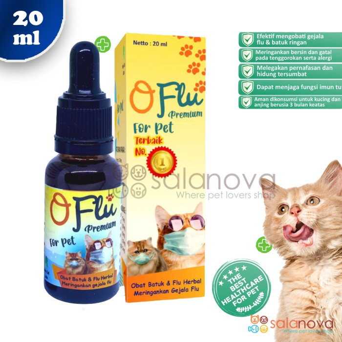 O-Flu Obat Flu Herbal Kucing dan anjing 20ml