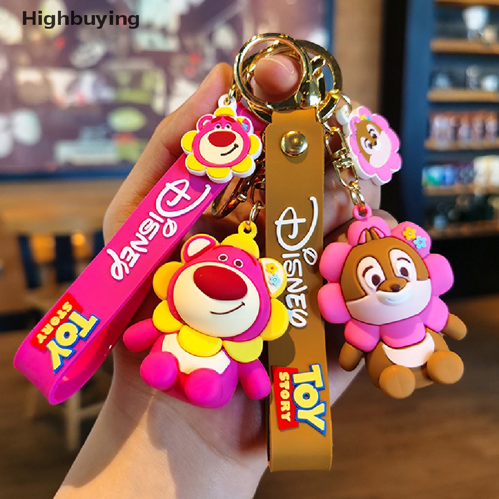 Hbid Tren Baru Disney Kartun Strawberry Winnie The Pooh Squirrel Sunflower Keychain Toy Story Gantungan Kunci Tas Indah Liontin Glory