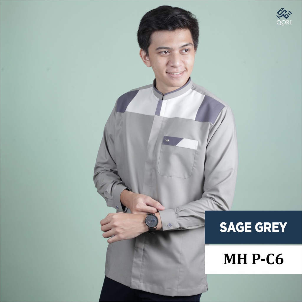QORI APPAREL AL MAHDI MH-PC BAJU KOKO KEMEJA PRIA LENGAN PANJANG TERBARU MODERN
