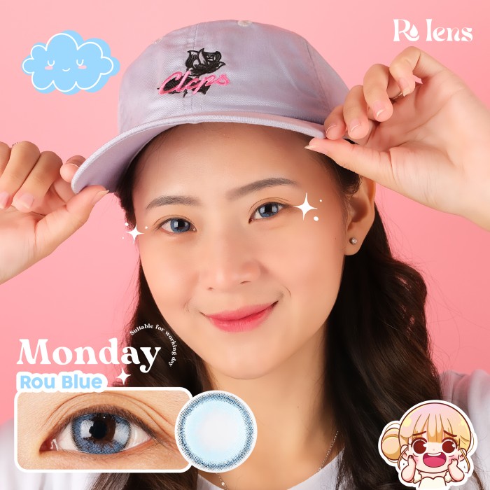 Rou lens Monday Softlens Mata - Softlent Universal - Soflen Viral - Rou Green, Normal