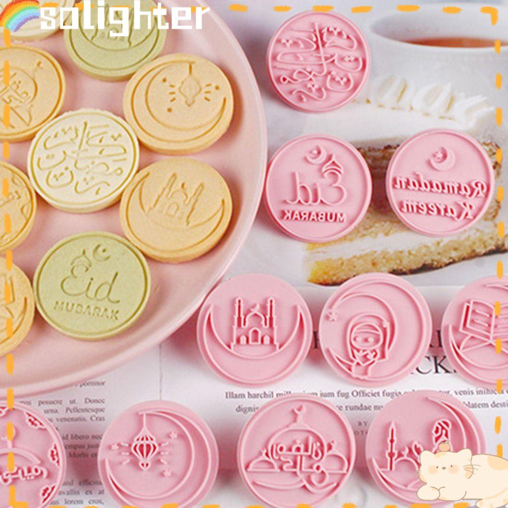 Solighter 10pcs/set Eid Mubarak Kue Kering Dekorasi Cetakan Kue Islam Muslim Festival Cookie Cutter