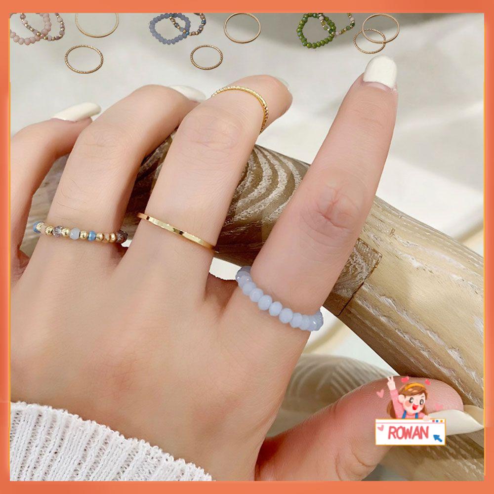 R-flower 4pcs/set Cincin Aksesoris Fashion Perhiasan Vintage