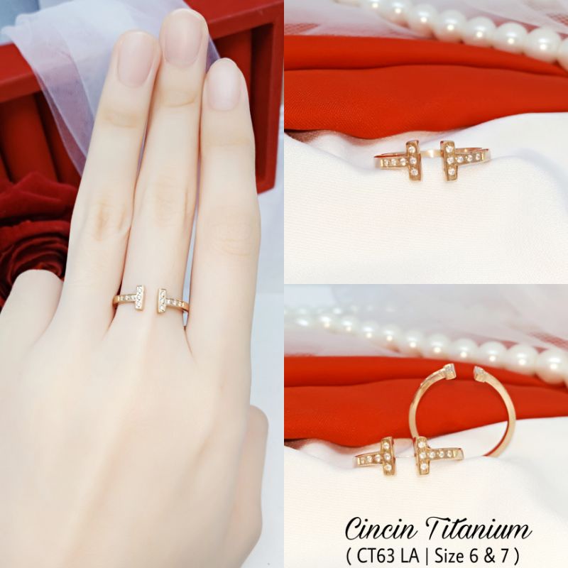 Cincin Titanium Wanita Cincin Titanium CT63-71-128 LA