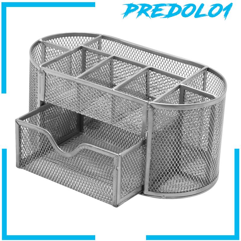 [Predolo1] Rak Holder Pen Organizer Meja Bahan Metal Tempat Penyimpanan Untuk Pasokan Alis Art