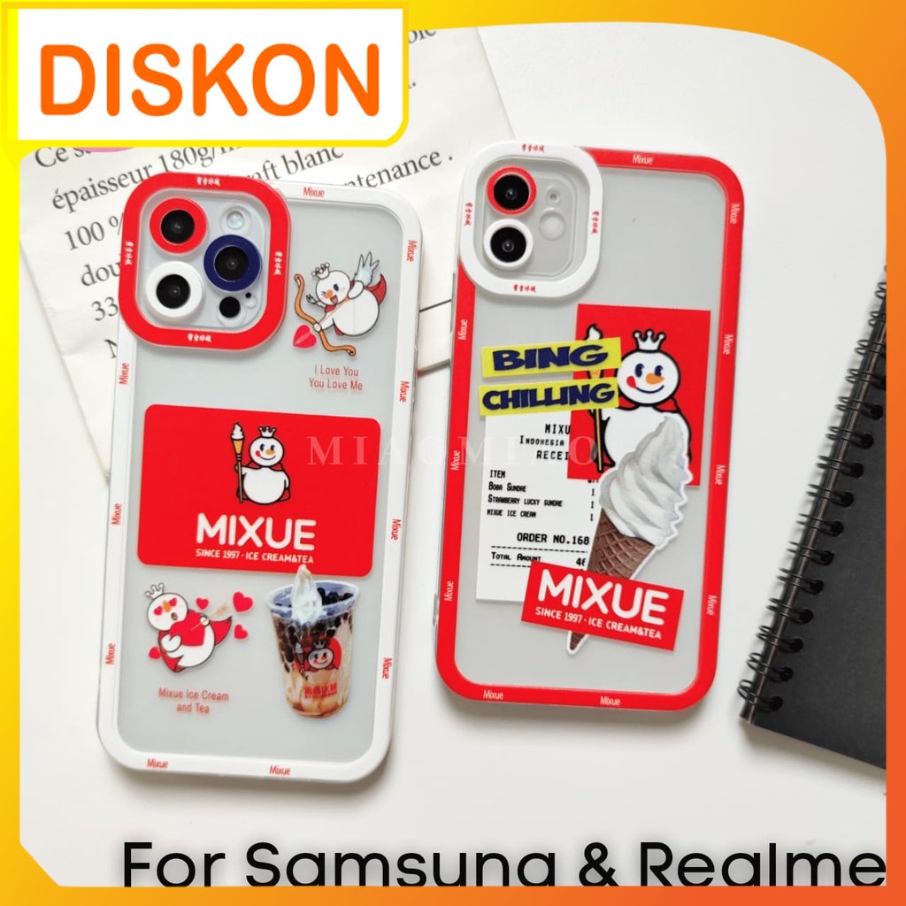 Softcase Casing Case Motif Mixue For HP SAMSUNG & REALME J2 PRIME A03 A03S A22 4G M22 4G A32 4G A52 