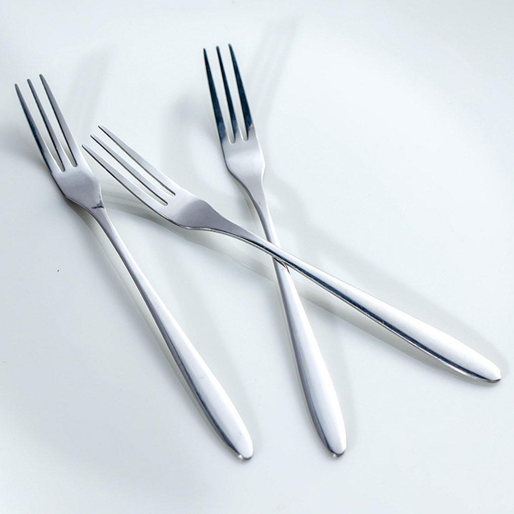 3buah Garpu Kue Stainless Steel Pastry Cookie Sendok Garpu Picks Bar Hotel Cafe Rumah Dapur Sendok Garpu Peralatan Makan