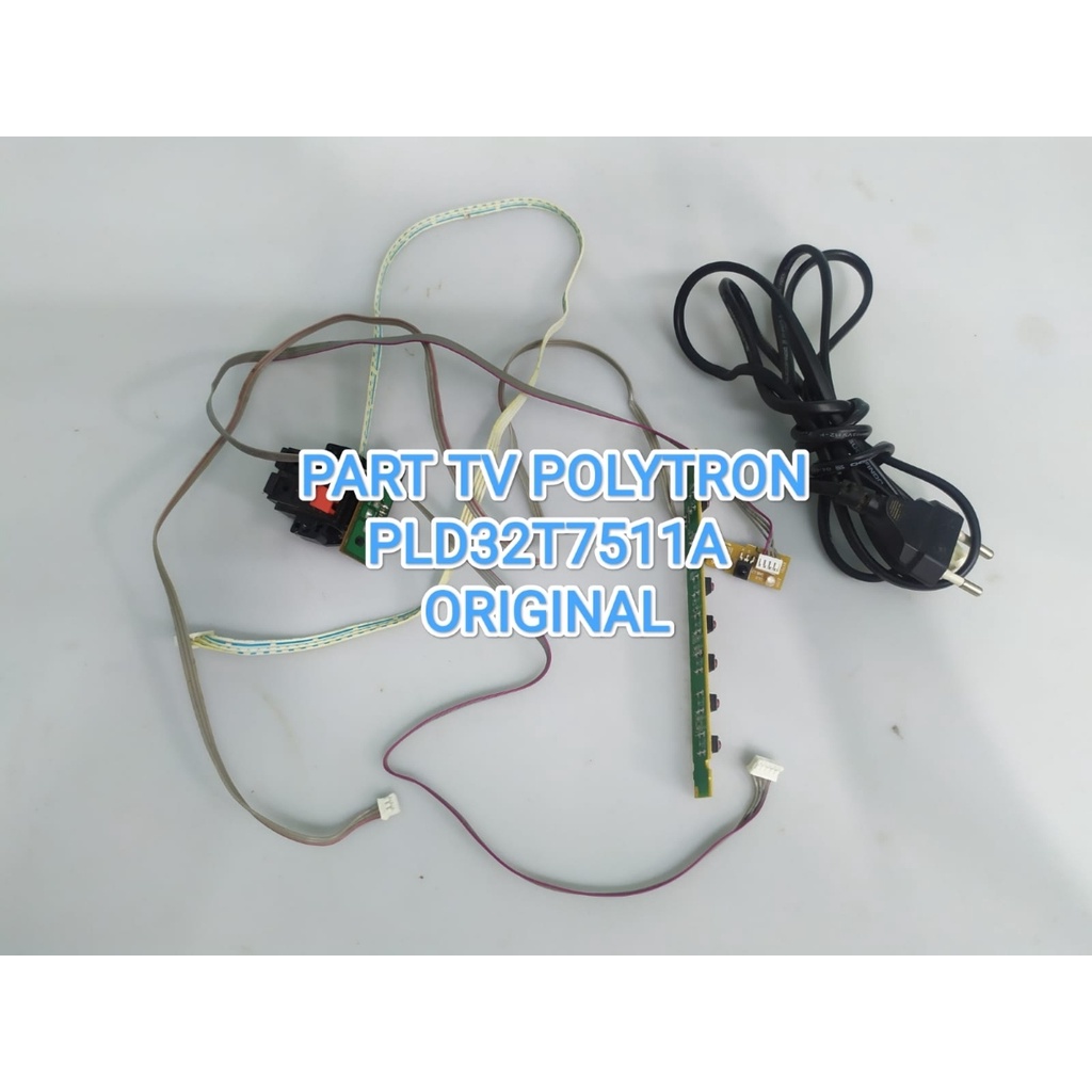 PAKET SPERPART TV POLYTRON PLD32T7511 IR PROGRAM-CABLE AC-T SPK ORIGINAL COPOTAN