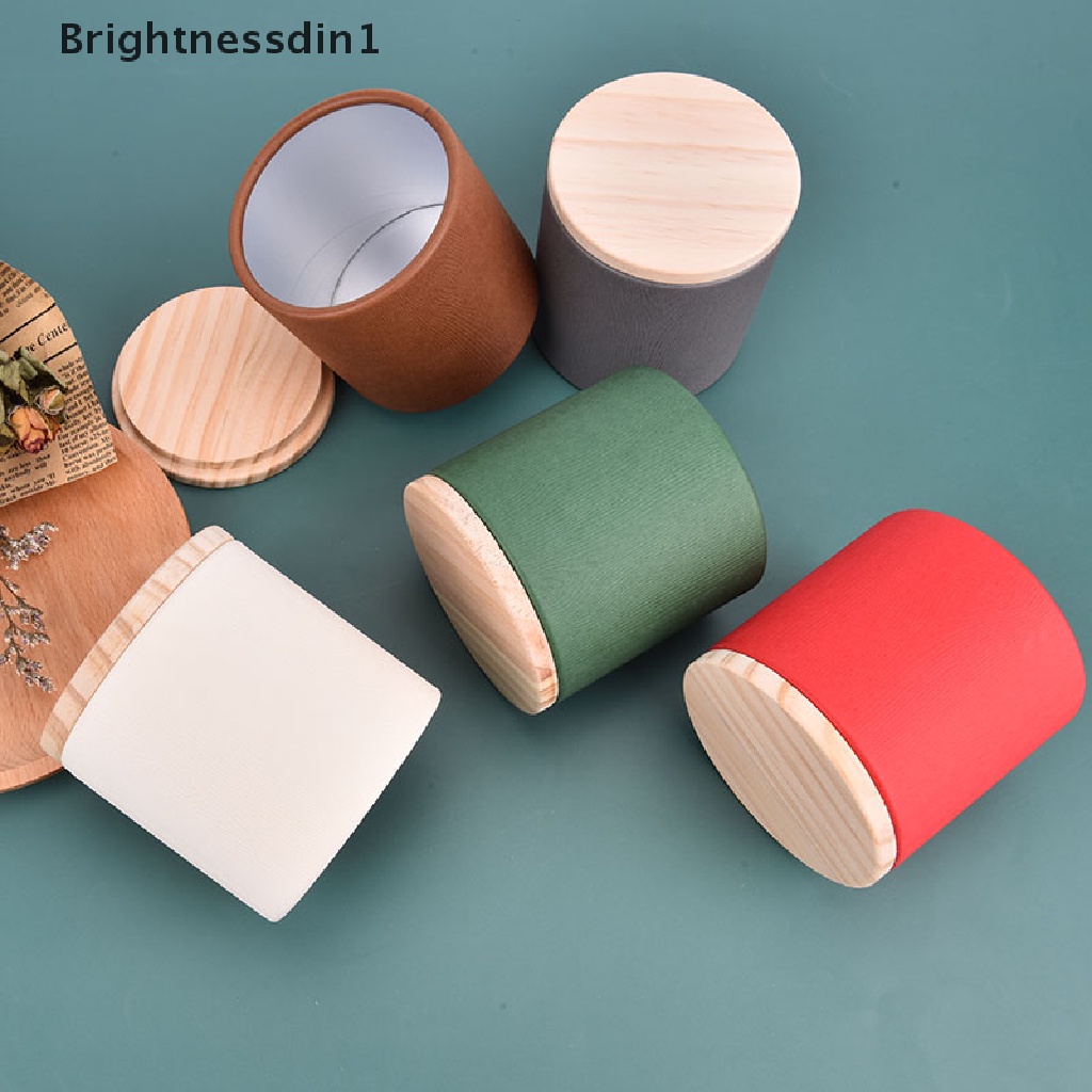 [Brightnessdin1] Wadah Kopi Teh Bulat Disposable Sealed Packaging Boxes Caddy Tea Canister Butik