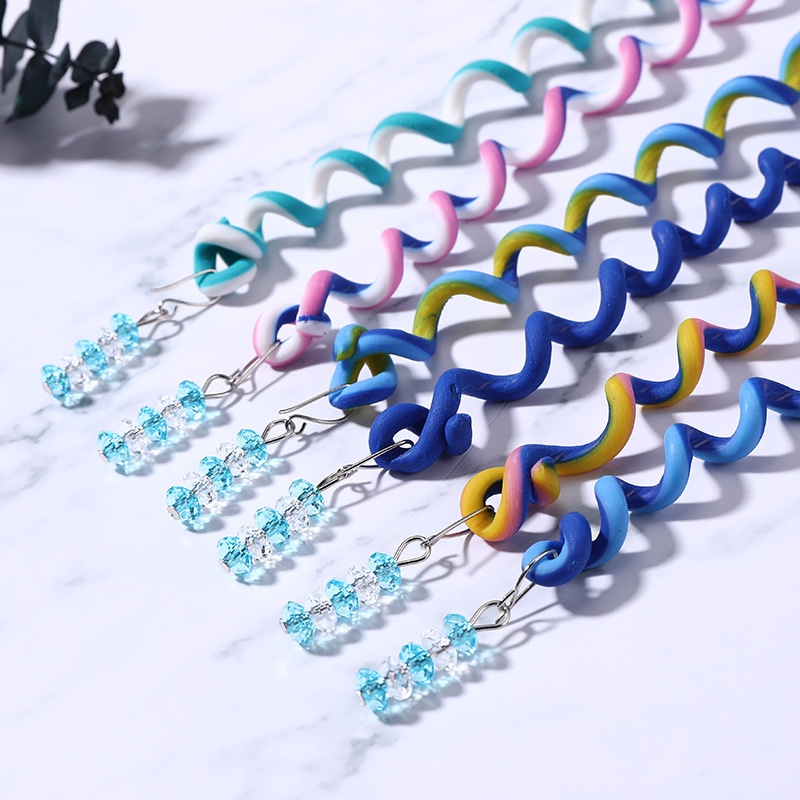 6pcs/set Ins Gaya Gadis Manis Lembut Artefak Rambut Band/Warna-Warni DIY Twist Braid Curly Alat Styling Rambut Anak Aksesoris