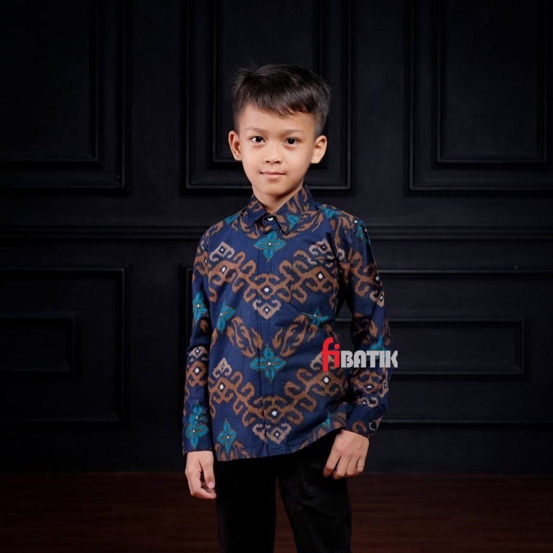 TERBARU KEMEJA BATIK ANAK LAKI-LAKI MODERN / BATIK ANAK LENGAN PANJANG / BATIK ANAK UMUR 2-13 TAHUN butikdian