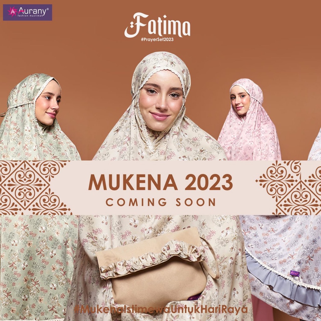 AURANY Mukena Dewasa Jumbo Motif Prayer Set FATIMA Series PREMIUM