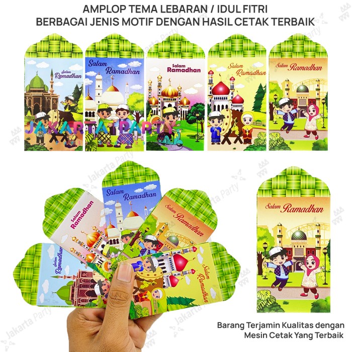 Amplop Lebaran / Angpao Lebaran / Amplop Idul Fitri Karakter / Amplop3