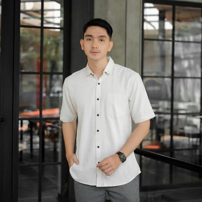 Kemeja Pria Lengan Pendek Original - Kemeja Basic Pria Original - Kemeja Koko Polos Pria Lengan Pend