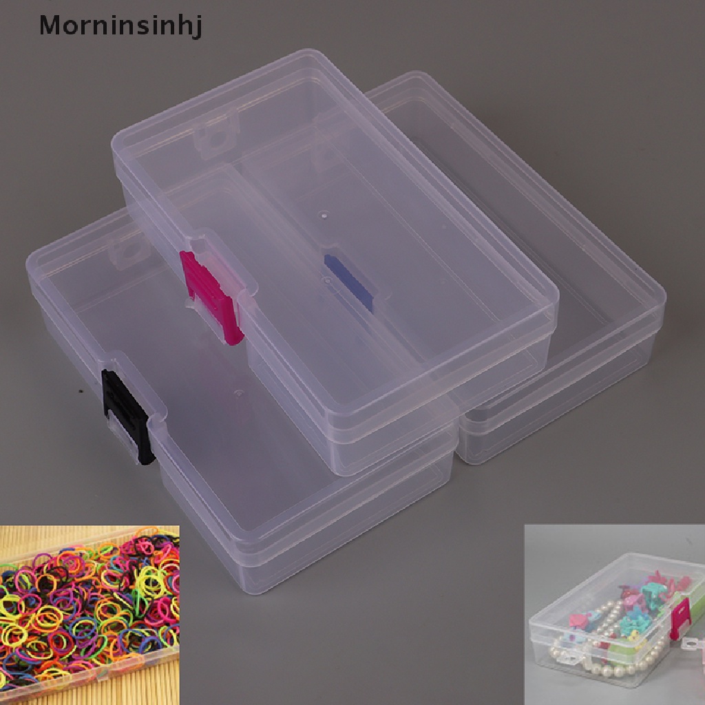 Mornin Kotak Penyimpanan Plastik Bening Alat Perhiasan Craft Container Beads Organizer Container id