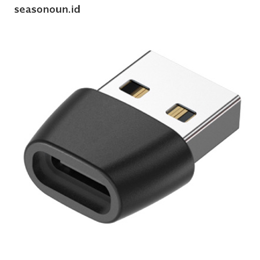 Seasonoun Adapter OTG USB To Type c Berkualitas Tinggi Konverter USB c Male To USB Type-c Female.