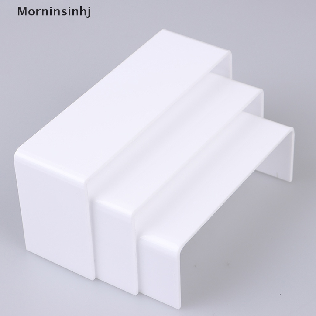 Mornin 3Pcs/set 3mm Acrylic Display Stand Showcase Perhiasan Rak Penyimpanan Shelf Holder id