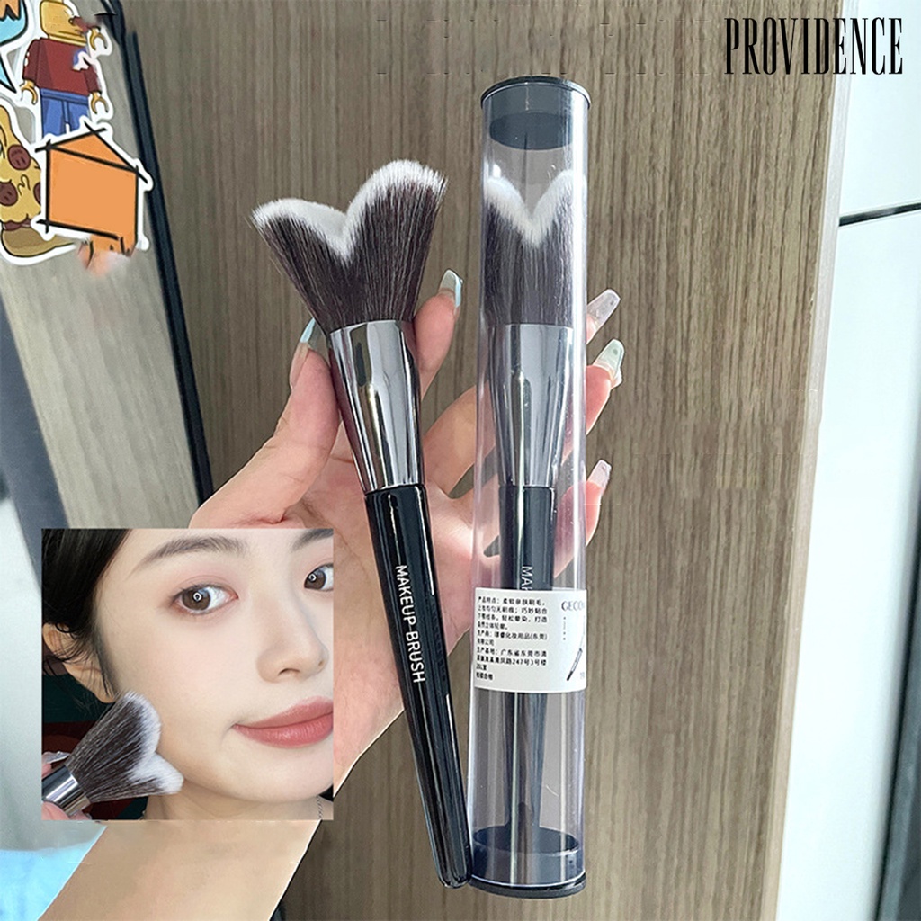 Providence Makeup Brush Bulu Lembut Anti Geser Tidak Makan Bedak Dilengkapi Jawline Besar Bentuk Hati Jawline Contouring Brush Pasokan Salon Kecantikan