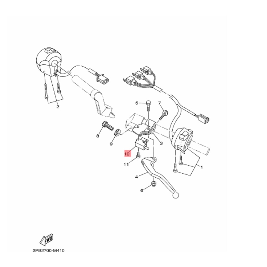 SWITCH SWIT KOPLING R15 LAMA V2 ORIGINAL YGP 2PK-H2917-00
