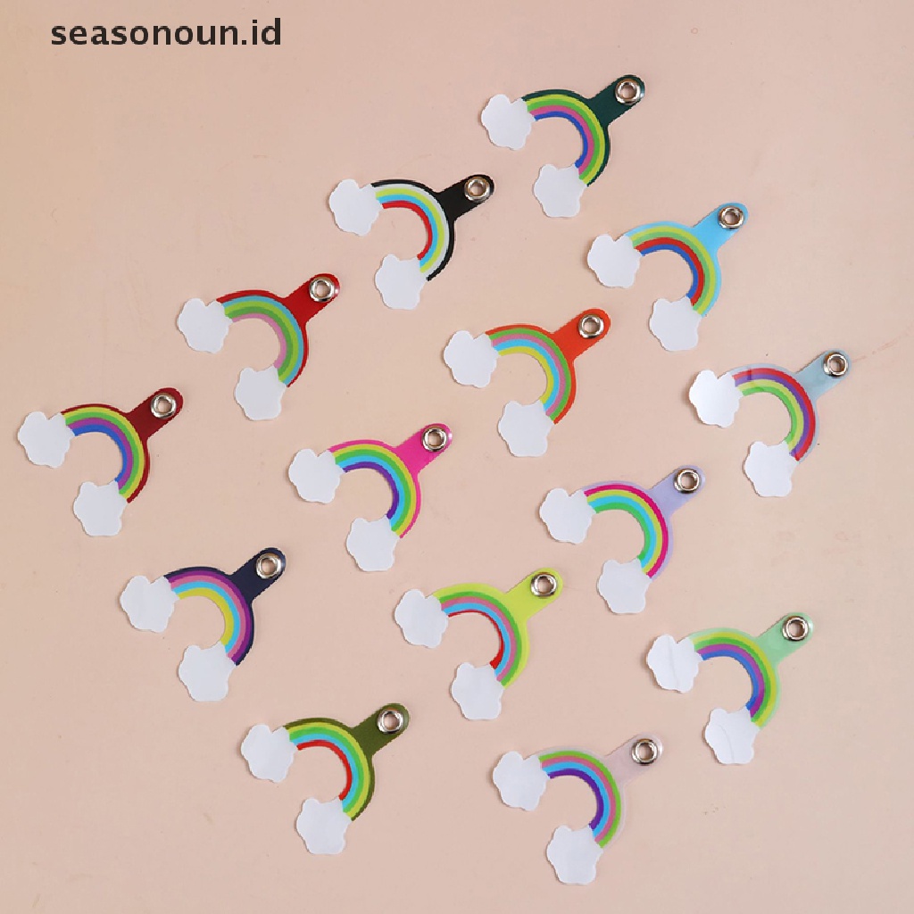 Seasonoun Phone Lanyard Strap Patch Gasket Untuk Ponsel Sling Tether Cloth Card Pengganti Cincin Logam Klip Snap Hang Cord Tabs.