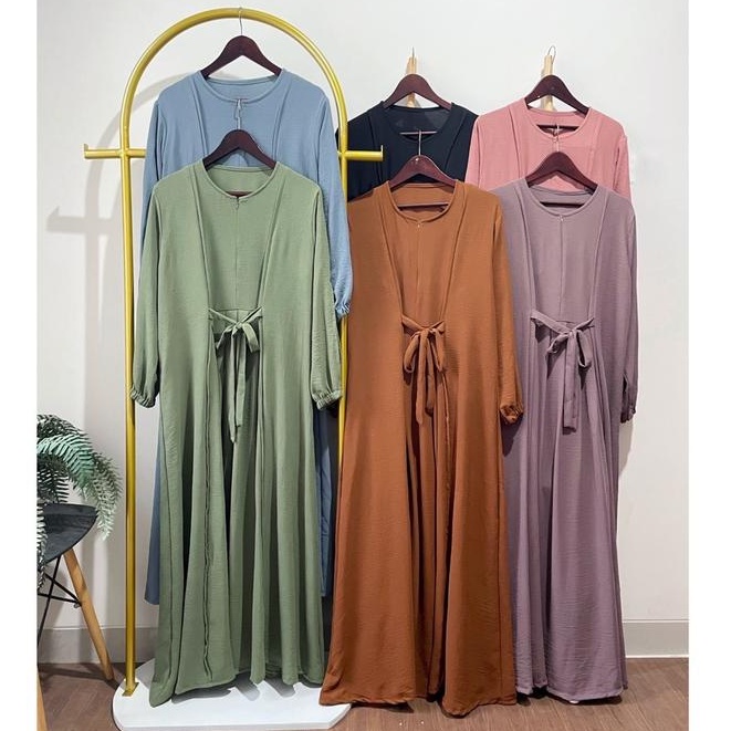 ilook | Gamis Ruminah | Dress Maxi Crincle Wanita Modern